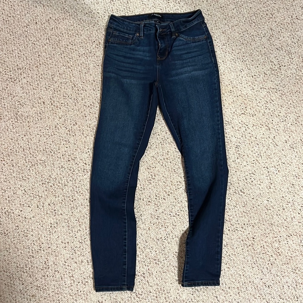 D. Jeans. Dark blue.